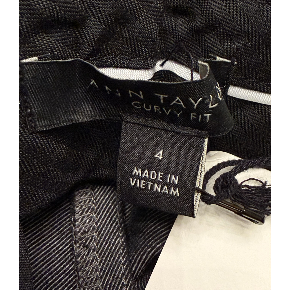 NEW ANN TAYLOR DARK GREY CURVY FIT BI-STRETCH ANKLE PANTS SZ 4 - Picture 6 of 9